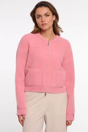 gebreid vest roze
