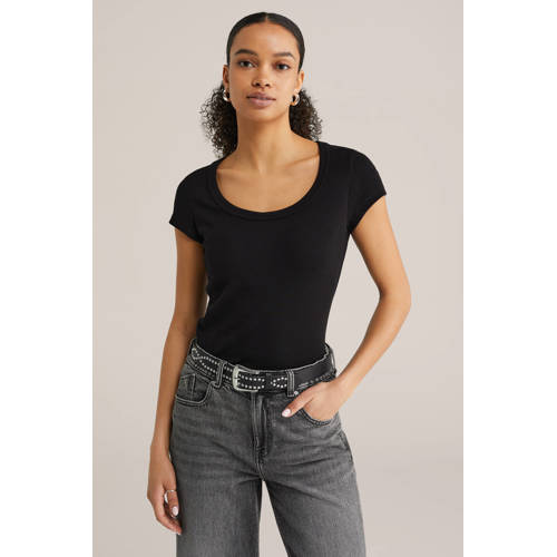 WE Fashion T-shirt zwart afbeelding
