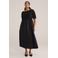 WE Fashion Curve A-lijn jurk zwart