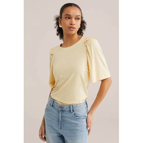 WE Fashion top lichtgeel afbeelding
