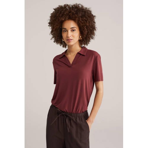 WE Fashion top donkerrood afbeelding