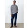 MANGO TEEN gestreepte longsleeve met backprint donkerblauw