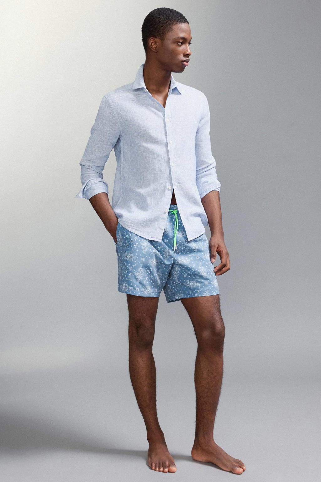 MANGO TEEN zwemshort blauw