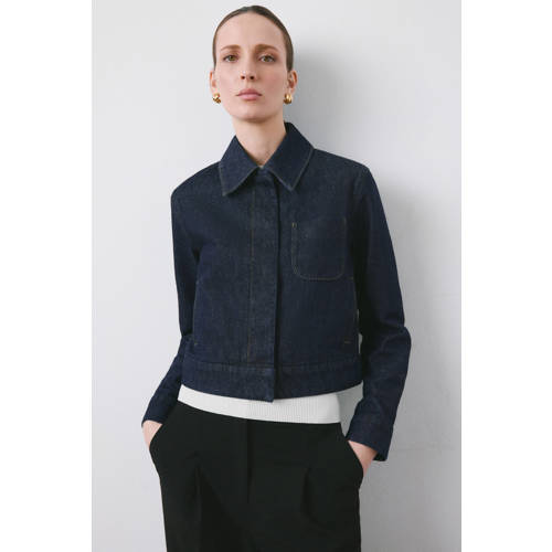 Mango denim spijkerjas dark blue denim afbeelding