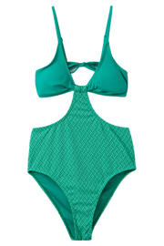 thumbnail: MANGO TEEN cut-out badpak met print groen