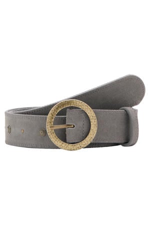 leren riem grijs