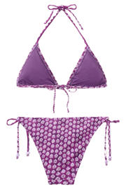thumbnail: MANGO TEEN halter bikini met bloemen print paars