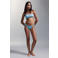 MANGO TEEN one shoulder bikini lichtblauw/donkerrood