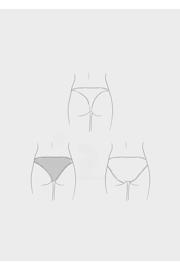 thumbnail: MANGO TEEN one shoulder bikini lichtblauw/donkerrood