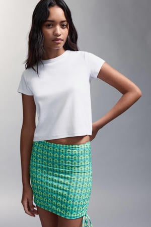 korte rok turquoise