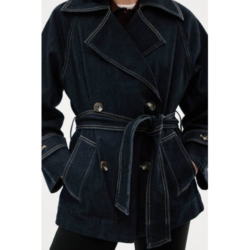 Mango denim spijkerjas dark blue denim afbeelding