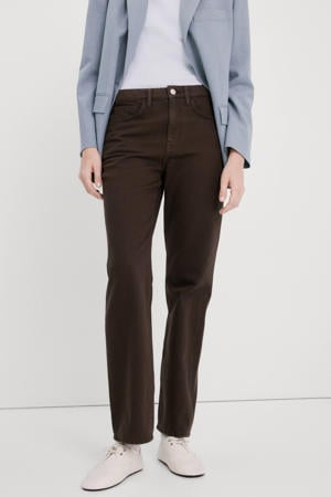 straight leg jeans donkerbruin