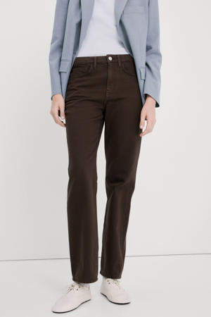 straight leg jeans donkerbruin