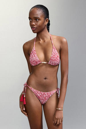 halter bikini donkerrood