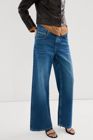 Rechte mid-rise jeans straight leg jeans medium blue denim