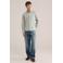 WE Fashion regular casual overhemd met linnen lichtgroen