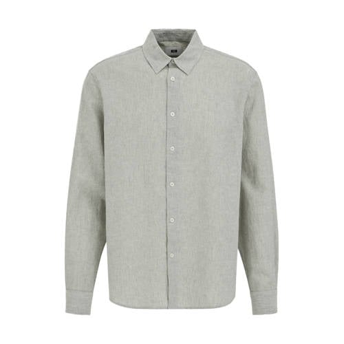 WE Fashion regular casual overhemd lichtgroen afbeelding