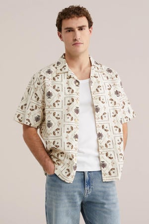 loose casual overhemd beige