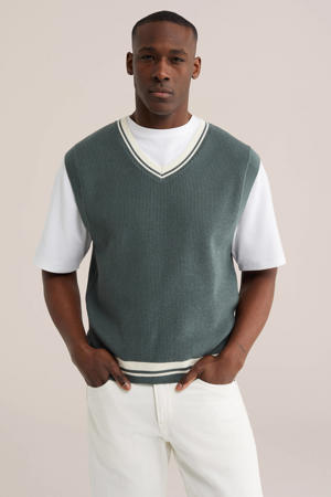 gilet gebreid groen