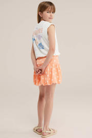 thumbnail: WE Fashion korte ballonrok met stippen - oranje