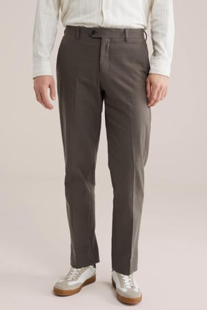 regular pantalon met linnen