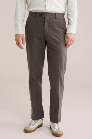 regular pantalon met linnen