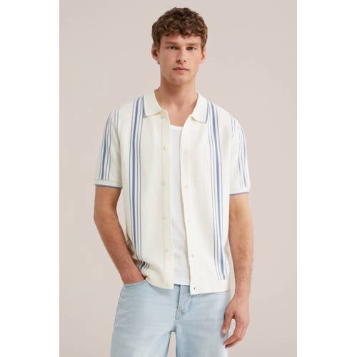 WE Fashion regular casual overhemd ecru afbeelding