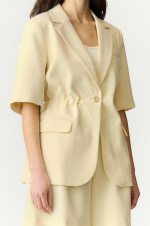getailleerde blazer - lichtgeel