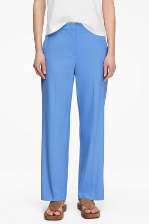 straight regular waist pantalon blauw