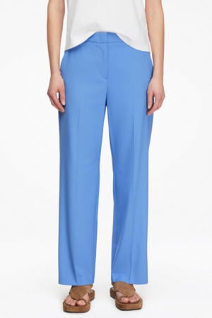 straight regular waist pantalon blauw