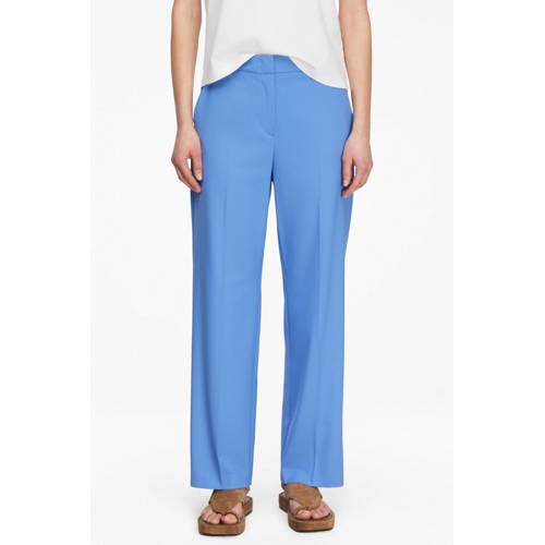 comma straight regular waist pantalon blauw afbeelding