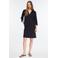comma korte jurk met polokraag marineblauw