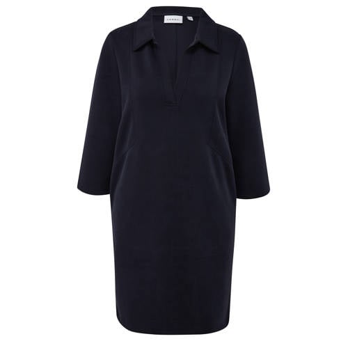 comma korte jurk met polokraag marineblauw afbeelding