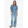comma high waist wide leg jeans medium blue denim