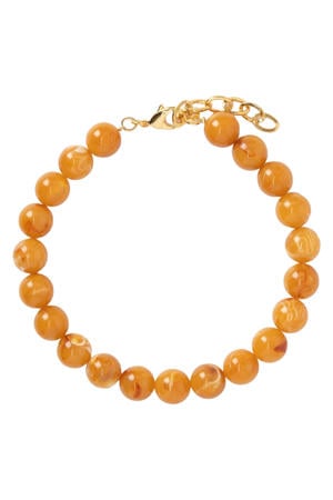 kralenketting okergeel