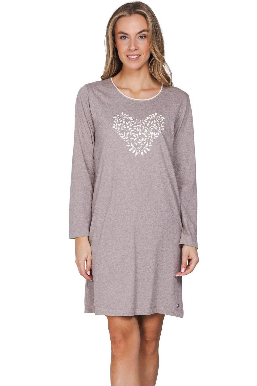 Pastunette nachthemd - beige/wit