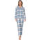 Pastunette flanel pyjama set - lichtblauw/ecru
