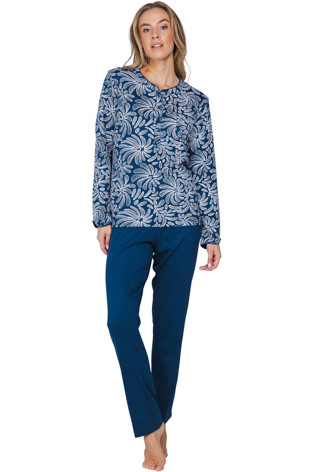 Pastunette pyjama - blauw/wit