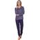Pastunette pyjama set - donkerpaars/wit