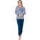 Rebelle pyjama set - donkerblauw/wit