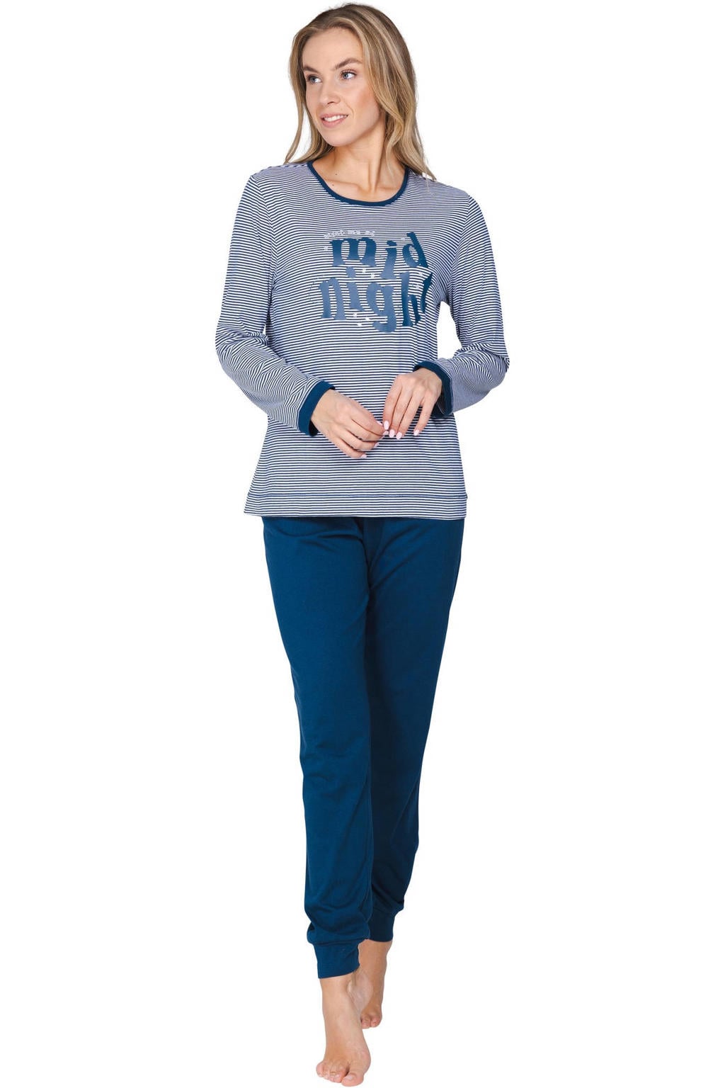 Rebelle pyjama set - donkerblauw/wit