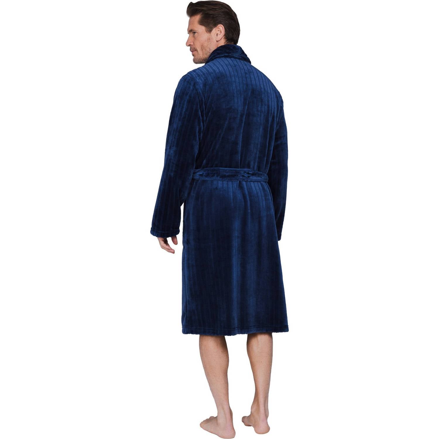 Pastunette for men fleece badjas donkerblauw