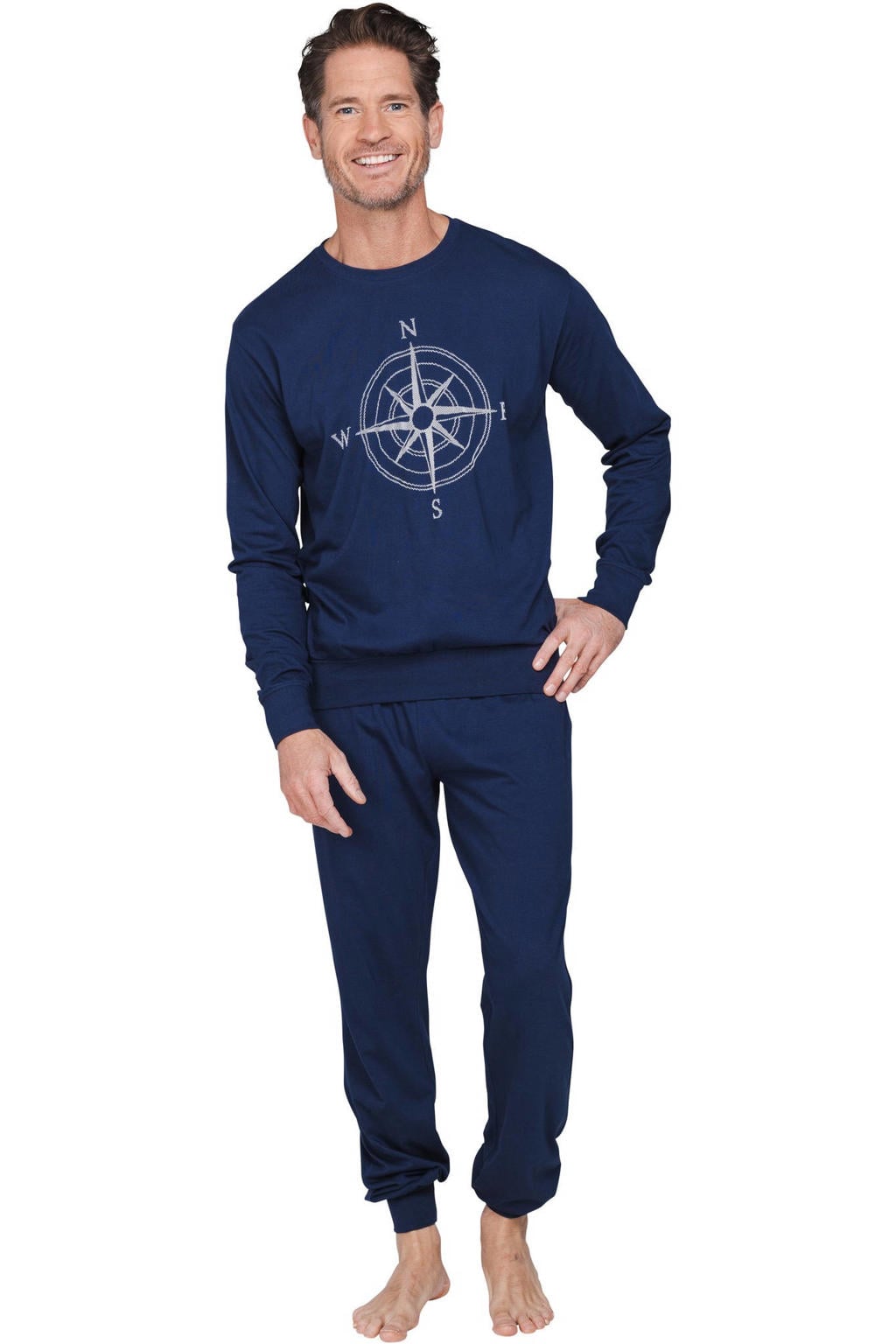 Pastunette for men pyjama set - donkerblauw