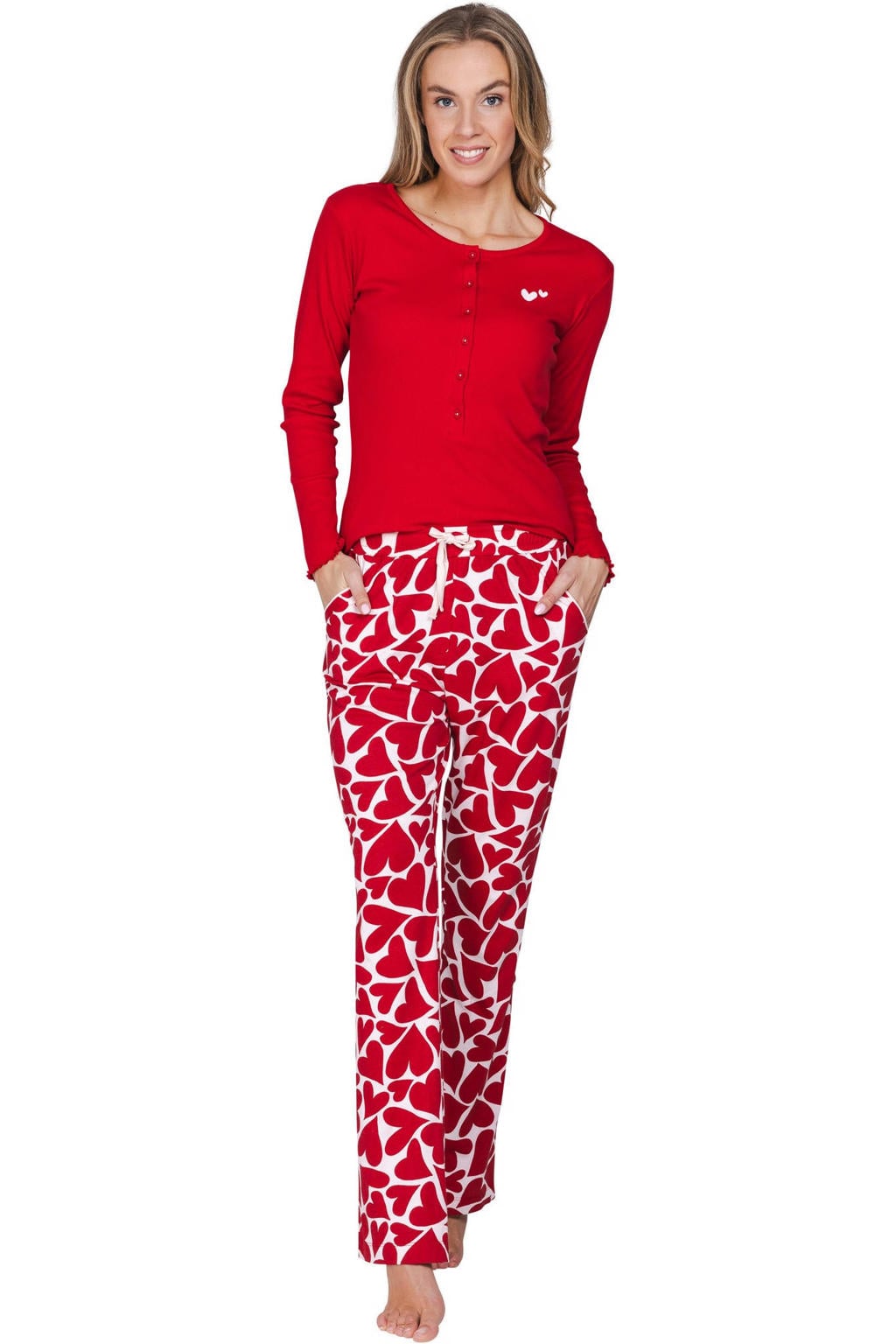Rebelle pyjama set - rood/wit