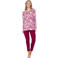Pastunette pyjama set - donkerrood/wit