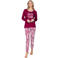 Pastunette pyjama set - donkerrood/wit