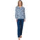 Pastunette pyjama set - donkerblauw/wit