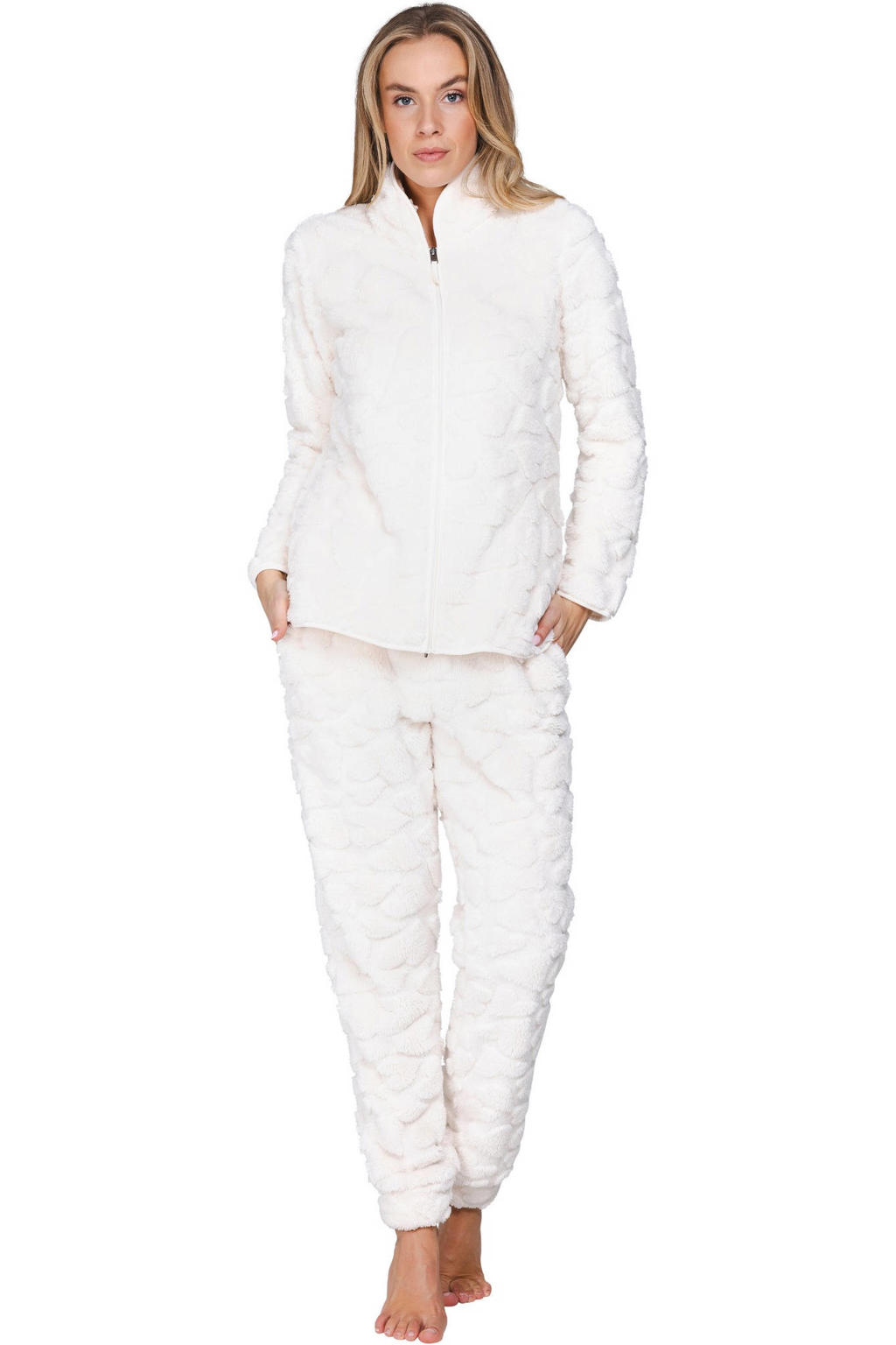 Rebelle fleece huispak - wit