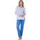 Rebelle pyjama - blauw/wit