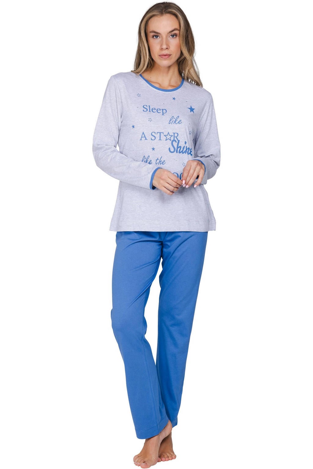 Rebelle pyjama - blauw/wit